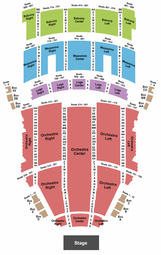 KeyBank State Theatre Phantom of the Opera Seating Chart